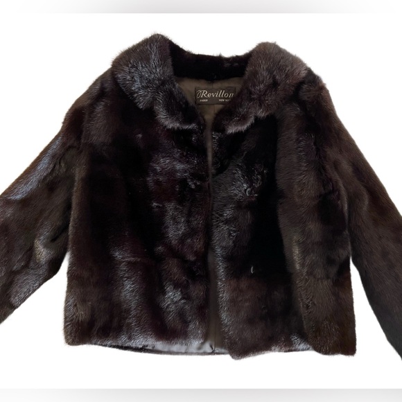 Vintage 1960s Saks Fifth Avenue Revillon Black Mink Jacket Women’s Size 2 Bridal - Picture 13 of 16
